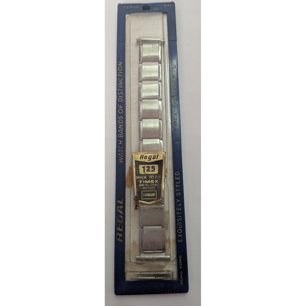 Regal Watch Band Unisex Adjustable Silver New Vintage Expansion 125 Timex Fit